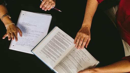 students studying